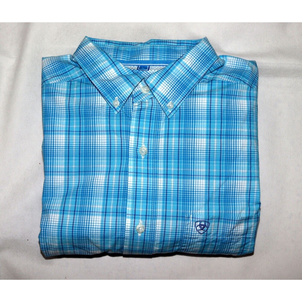 Ariat Pro Series Lyle Classic Men's Long Sleeve Button Down Shirt Size Large - Picture 8 of 16